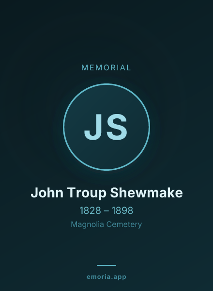Memorial portrait of John Troup Shewmake
