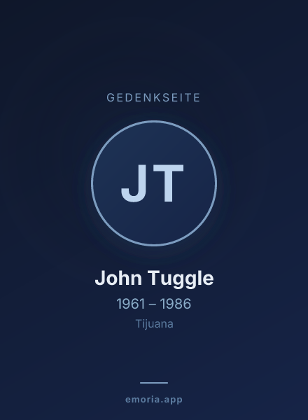 Gedenkportrait von John Tuggle