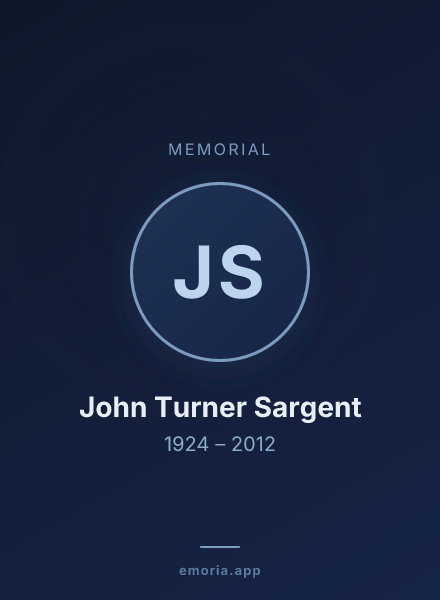 Memorial portrait of John Turner Sargent