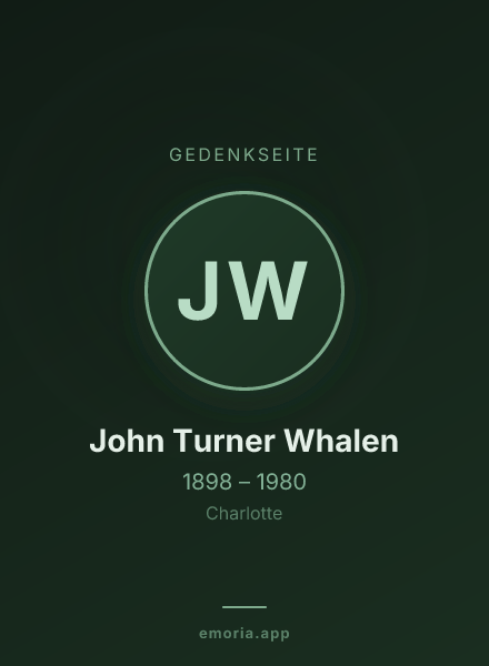 Gedenkportrait von John Turner Whalen