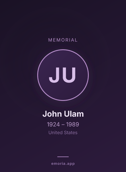 Memorial portrait of John Ulam