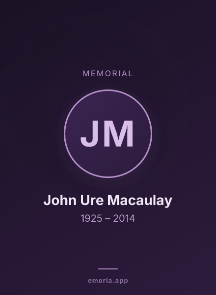 Memorial portrait of John Ure Macaulay