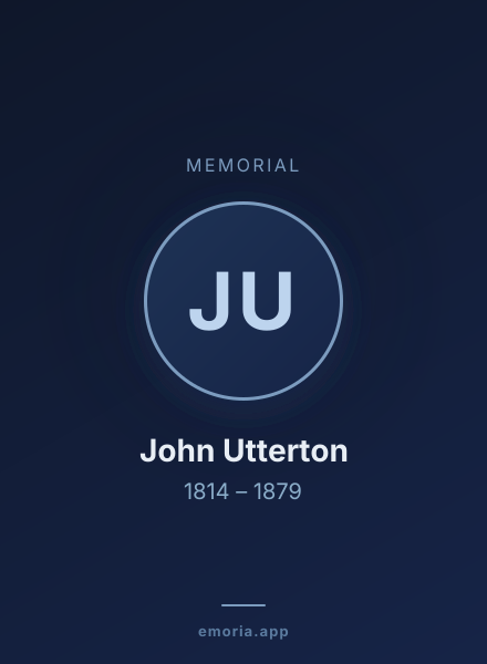 Memorial portrait of John Utterton