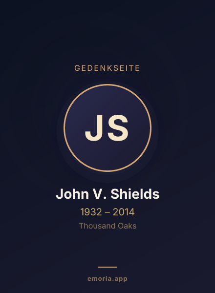 Gedenkportrait von John V. Shields