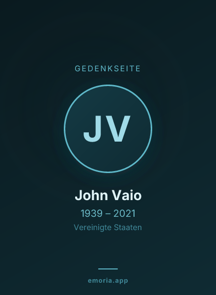 Gedenkportrait von John Vaio