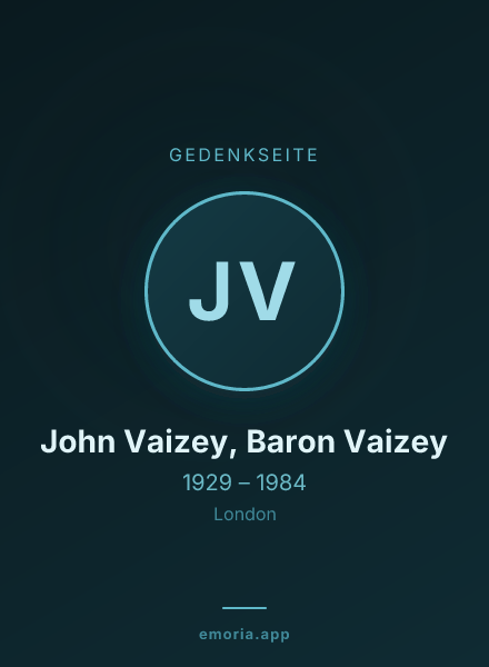 Gedenkportrait von John Vaizey, Baron Vaizey