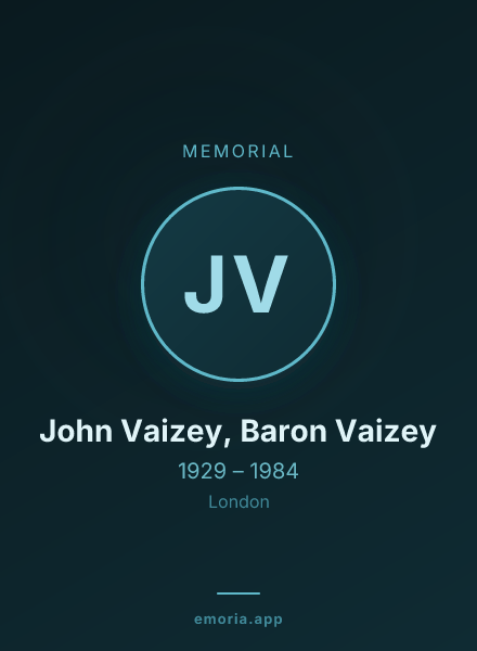 Memorial portrait of John Vaizey, Baron Vaizey