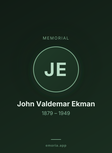 Memorial portrait of John Valdemar Ekman