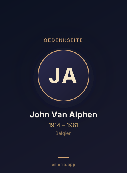 Gedenkportrait von John Van Alphen