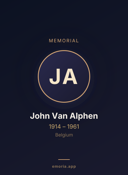 Memorial portrait of John Van Alphen