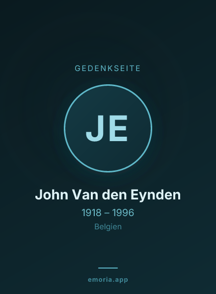 Gedenkportrait von John Van den Eynden