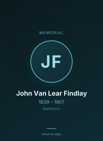 Memorial portrait of John Van Lear Findlay