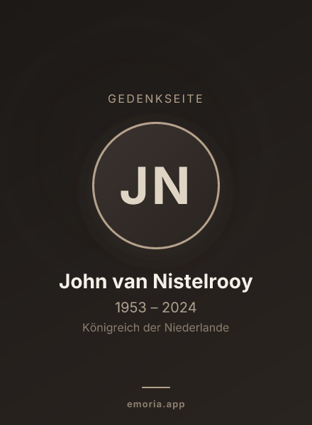 Gedenkportrait von John van Nistelrooy
