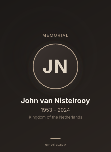 Memorial portrait of John van Nistelrooy