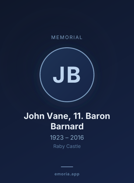 Memorial portrait of John Vane, 11. Baron Barnard