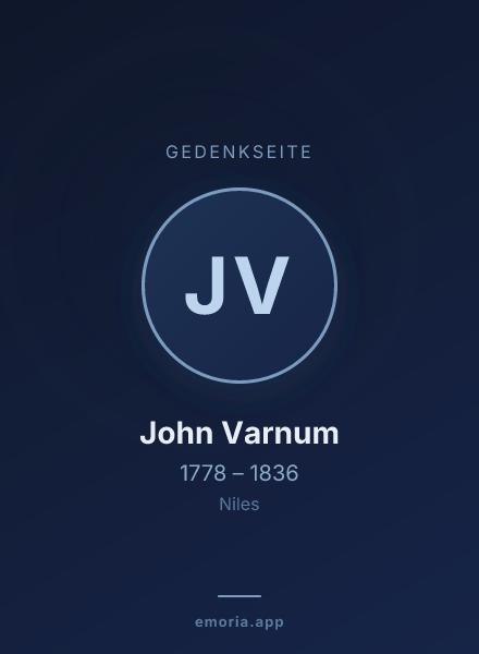 Gedenkportrait von John Varnum