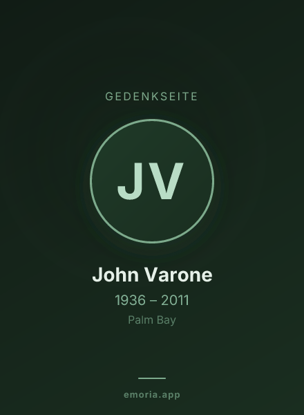 Gedenkportrait von John Varone