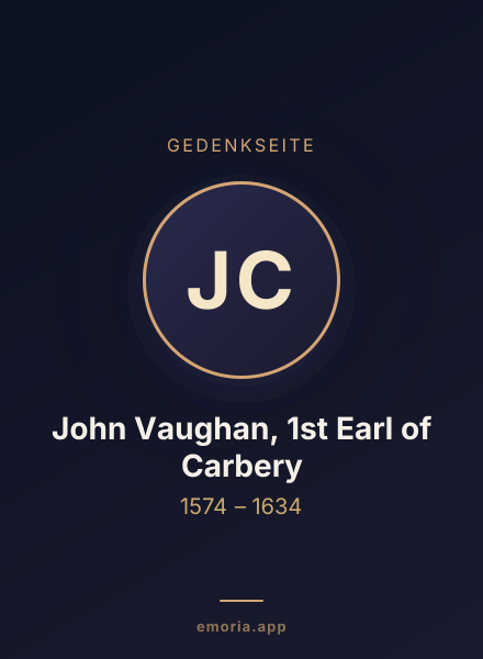 Gedenkportrait von John Vaughan, 1st Earl of Carbery