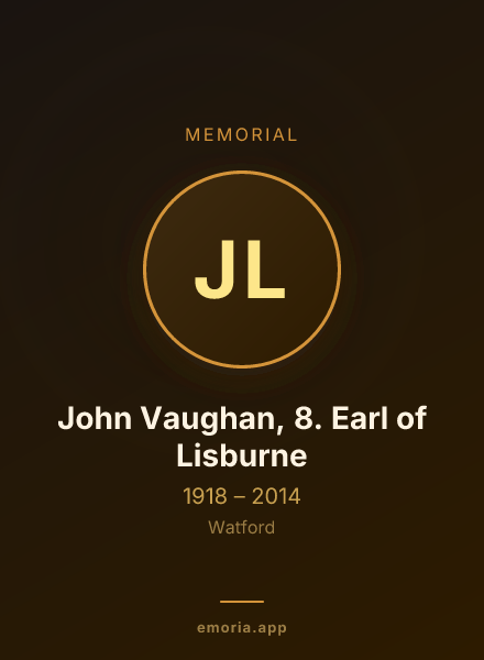 Memorial portrait of John Vaughan, 8. Earl of Lisburne