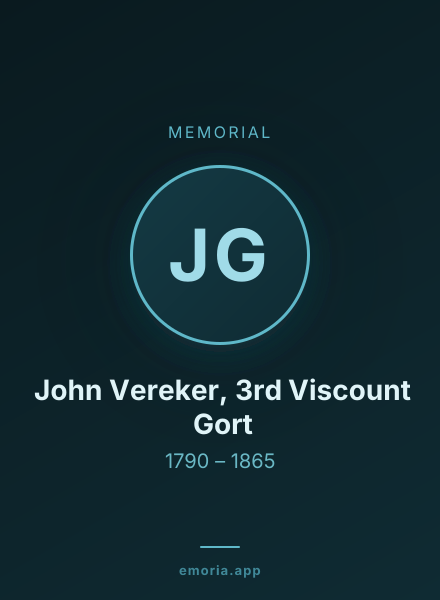 Memorial portrait of John Vereker, 3rd Viscount Gort