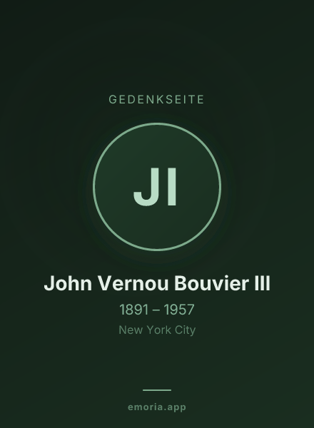 Gedenkportrait von John Vernou Bouvier III