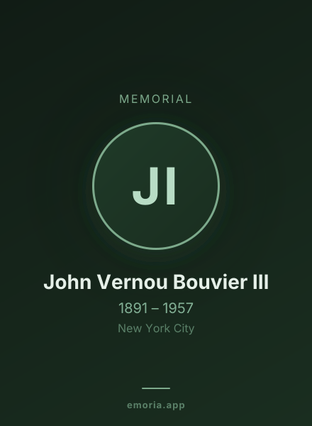 Memorial portrait of John Vernou Bouvier III