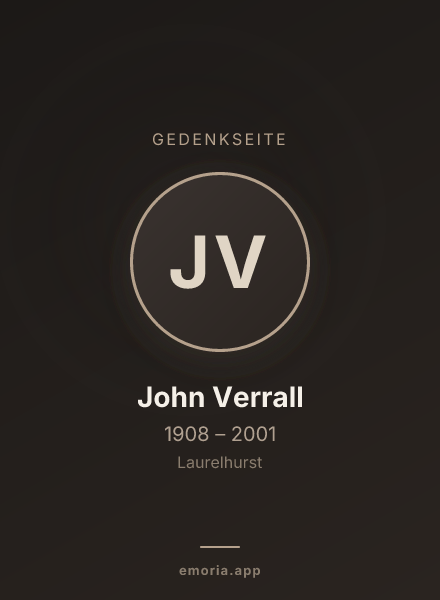 Gedenkportrait von John Verrall
