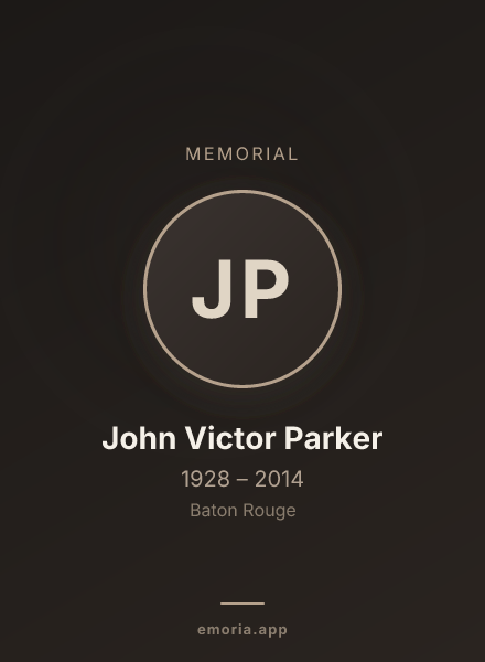 Memorial portrait of John Victor Parker