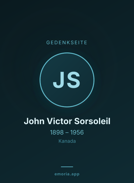 Gedenkportrait von John Victor Sorsoleil