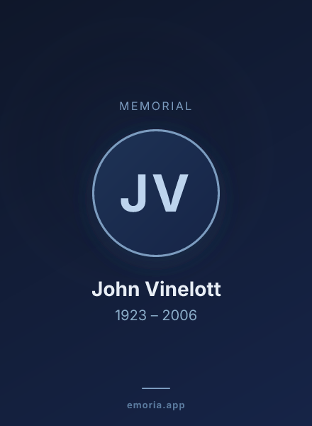 Memorial portrait of John Vinelott