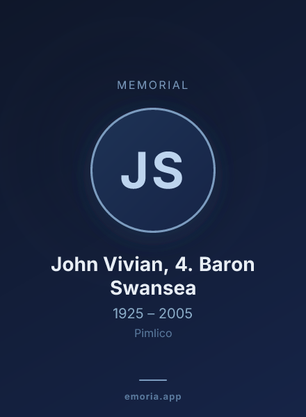 Memorial portrait of John Vivian, 4. Baron Swansea