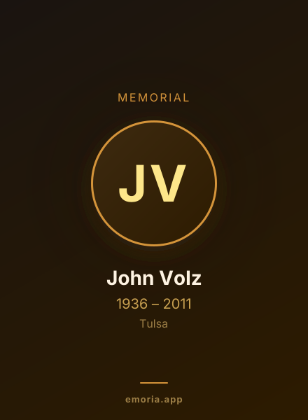 Memorial portrait of John Volz