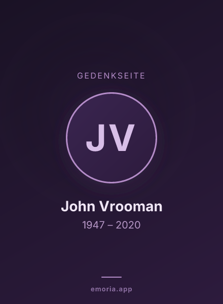Gedenkportrait von John Vrooman