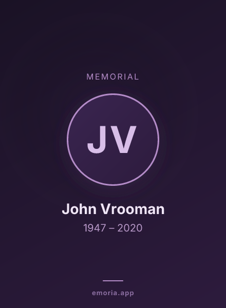 Memorial portrait of John Vrooman