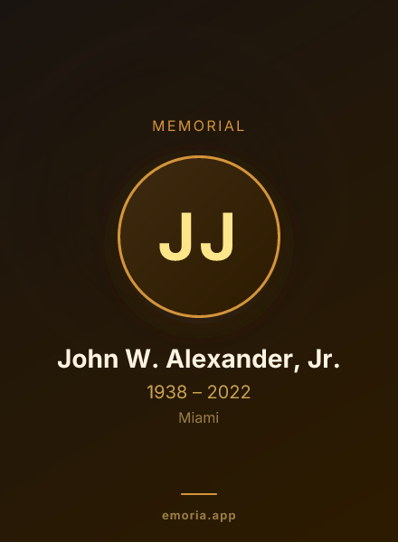 Memorial portrait of John W. Alexander, Jr.