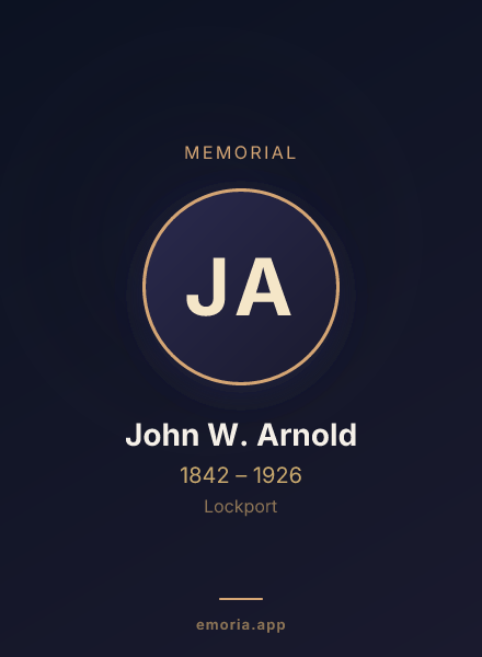 Memorial portrait of John W. Arnold