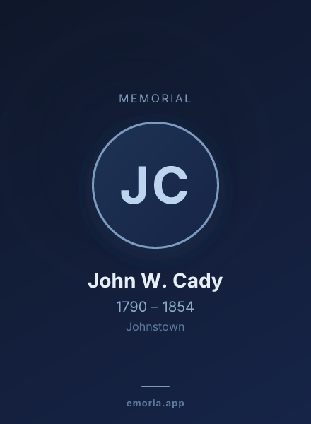 Memorial portrait of John W. Cady