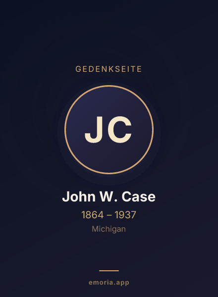 Gedenkportrait von John W. Case