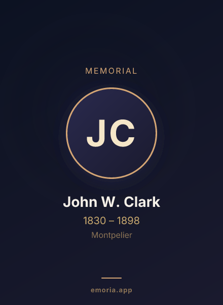 Memorial portrait of John W. Clark