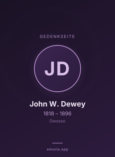 Gedenkportrait von John W. Dewey