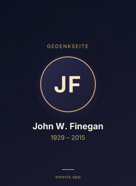 Gedenkportrait von John W. Finegan