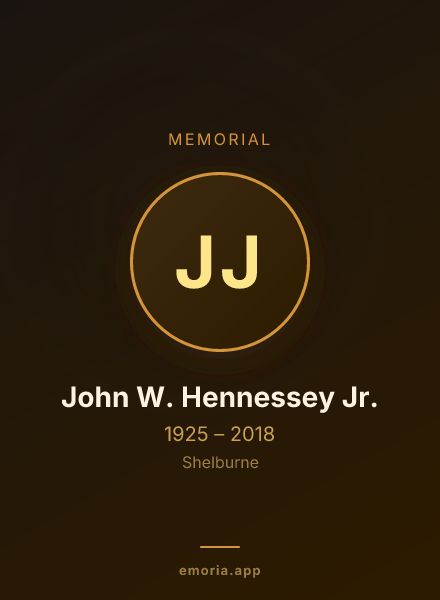 Memorial portrait of John W. Hennessey Jr.