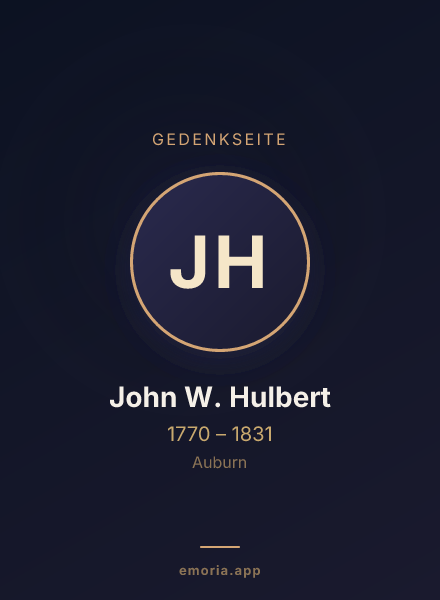 Gedenkportrait von John W. Hulbert