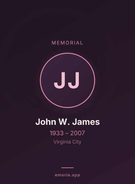 Memorial portrait of John W. James