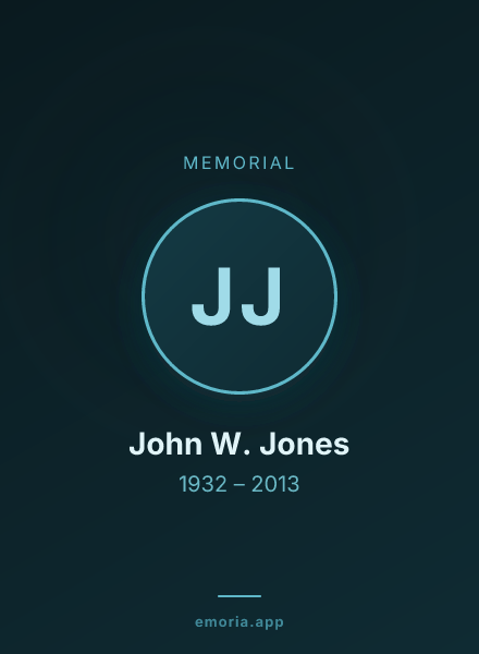 Memorial portrait of John W. Jones