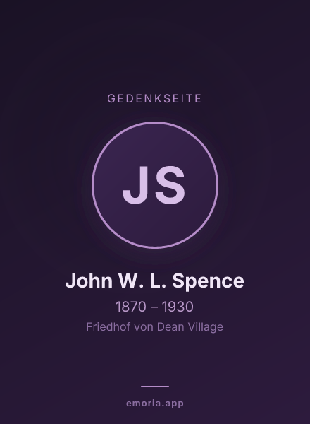 Gedenkportrait von John W. L. Spence