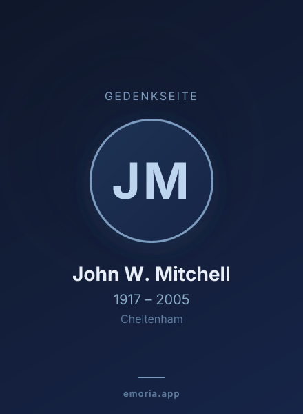 Gedenkportrait von John W. Mitchell