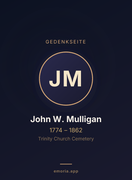 Gedenkportrait von John W. Mulligan