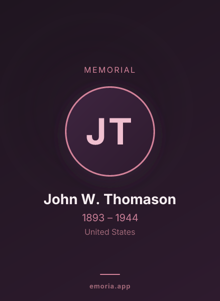 Memorial portrait of John W. Thomason
