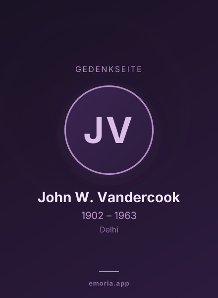 Gedenkportrait von John W. Vandercook